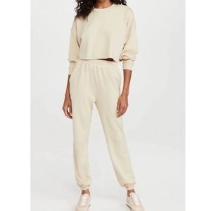 We Wore What Sweat Set Khaki/Beige XS NWT